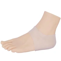 1 pair silicone moisturizing gel heel socks cracked foot protective skin care heel socks foot pain relief hallux pedicure foot