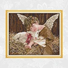 Набор для вышивки Joy Sunday, домашний декор ручной работы, Набор для вышивки крестиком на холсте с изображением ангела и ягненка
