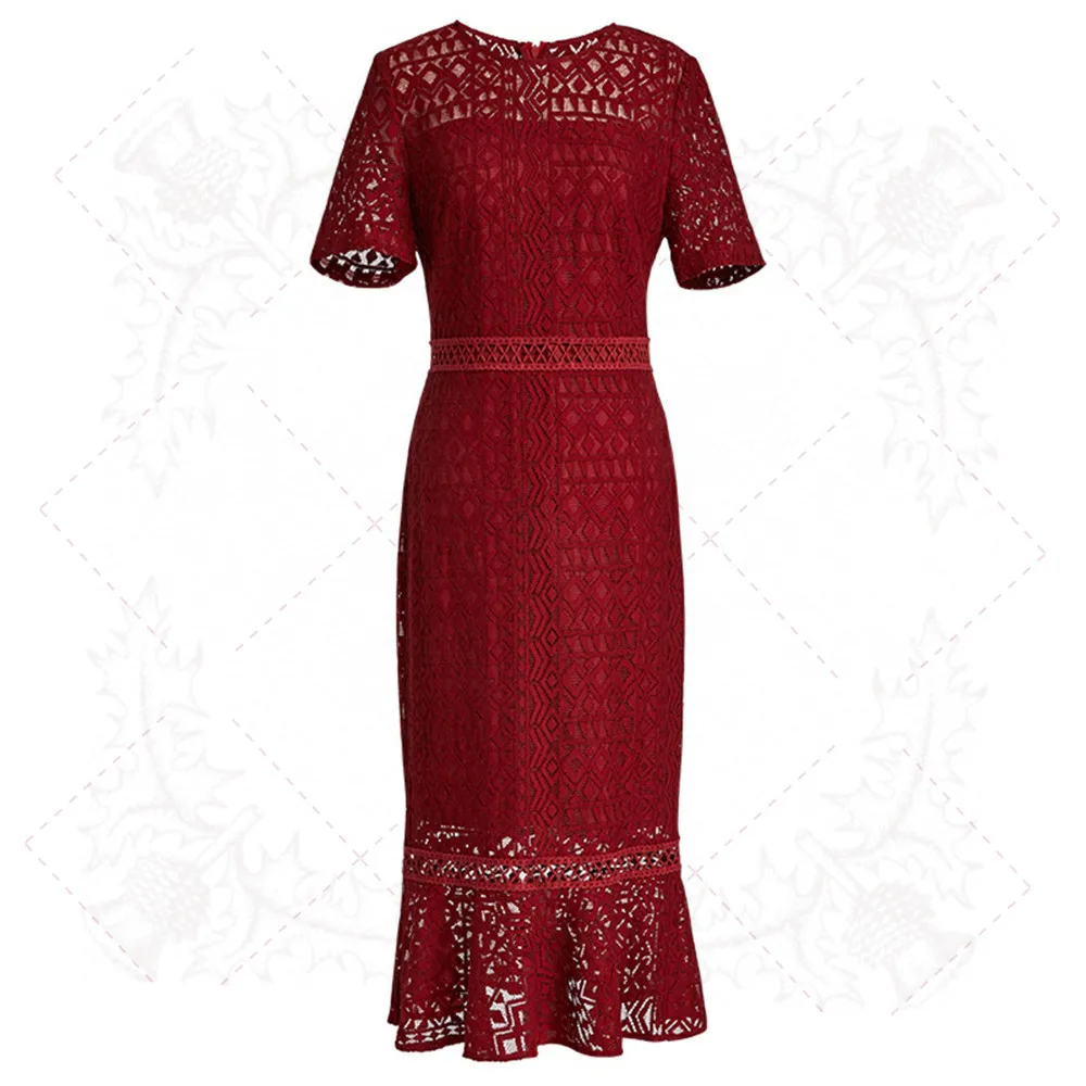 Женское кружевное платье облегающее винтажное офисное с коротким рукавом и