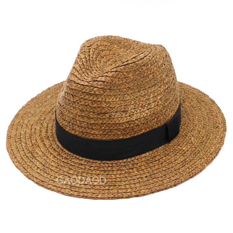 

Large Size Panama Hat Big Bone Men Women Beach Wide Brim Fedora Cap High Quality Plus Size Raffia Straw Hats 57cm 59cm 61cm 63cm