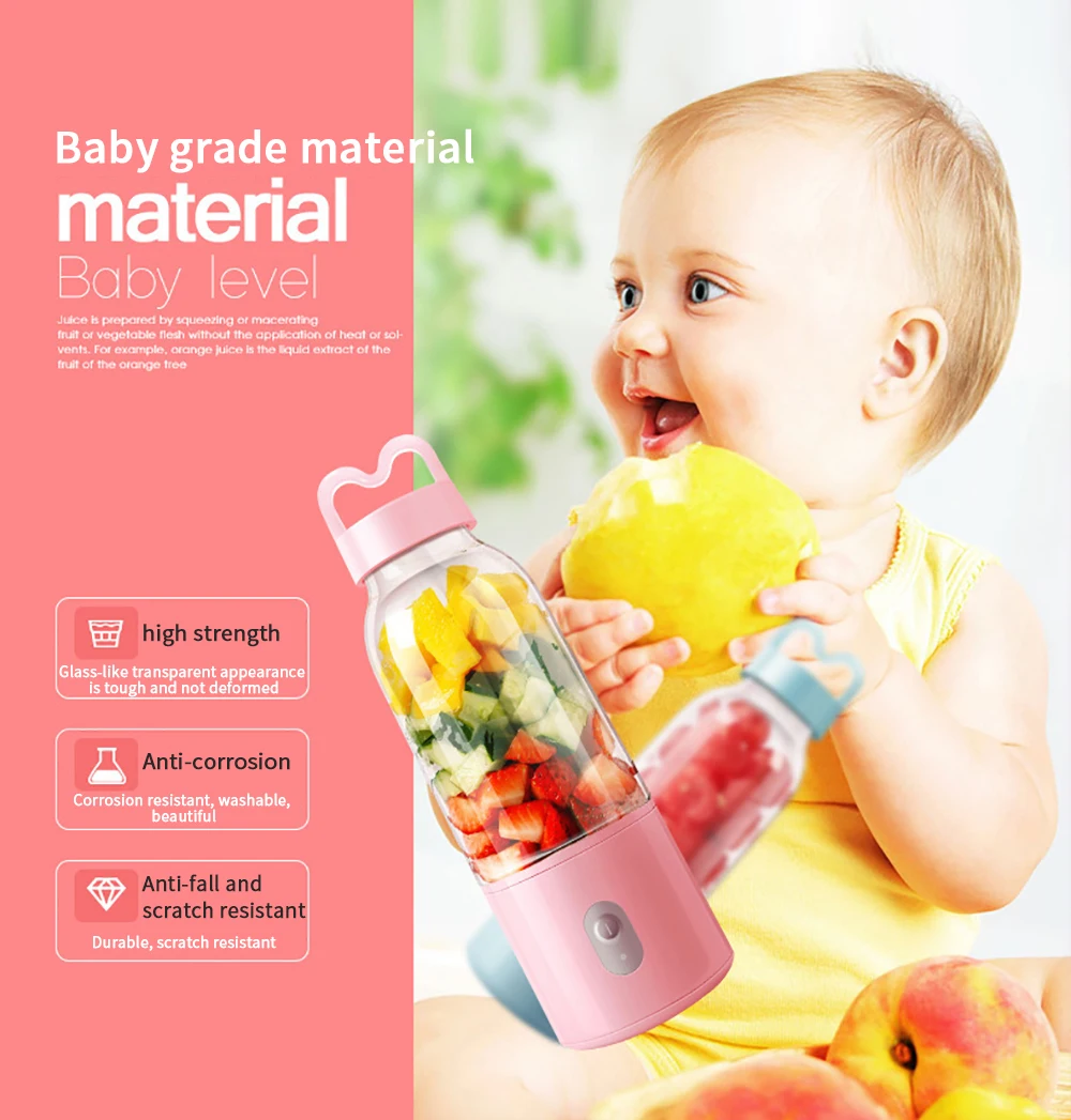 Портативная перезаряжаемая/электрическая соковыжималка миксер блендер