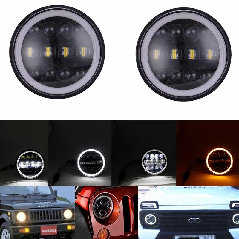 7 &quotсветодиодный фары Полный Halo Ангельские глазки огни для Мазда Miata MX5 H6024 90-97 Suzuki