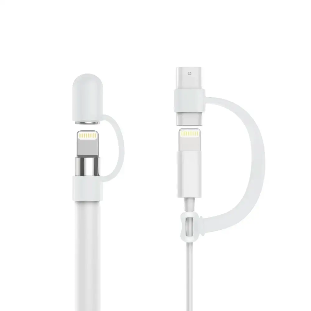 Держатель крышки карандаша для крышки карандаша Apple, силиконовые резиновые шапочки держатель для iPad 9,7 Pro Apple карандаш ручка Хранитель крышки - Цвета: White