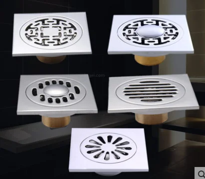 

Deodorant copper floor drain for shower room All copper electroplating deodorant floor drain