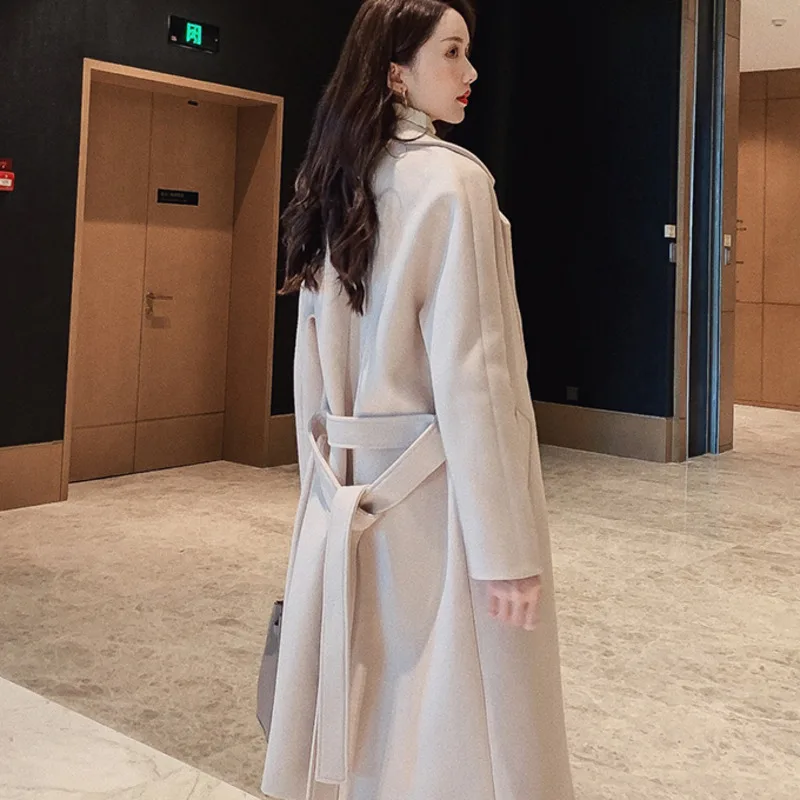 Женское повседневное Свободное пальто Leiouna офисный тренчкот трапеция из смески