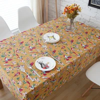 japanese style flowers and birds rectangular tablecloth cotton and hemp wedding decoration shooting background cloth