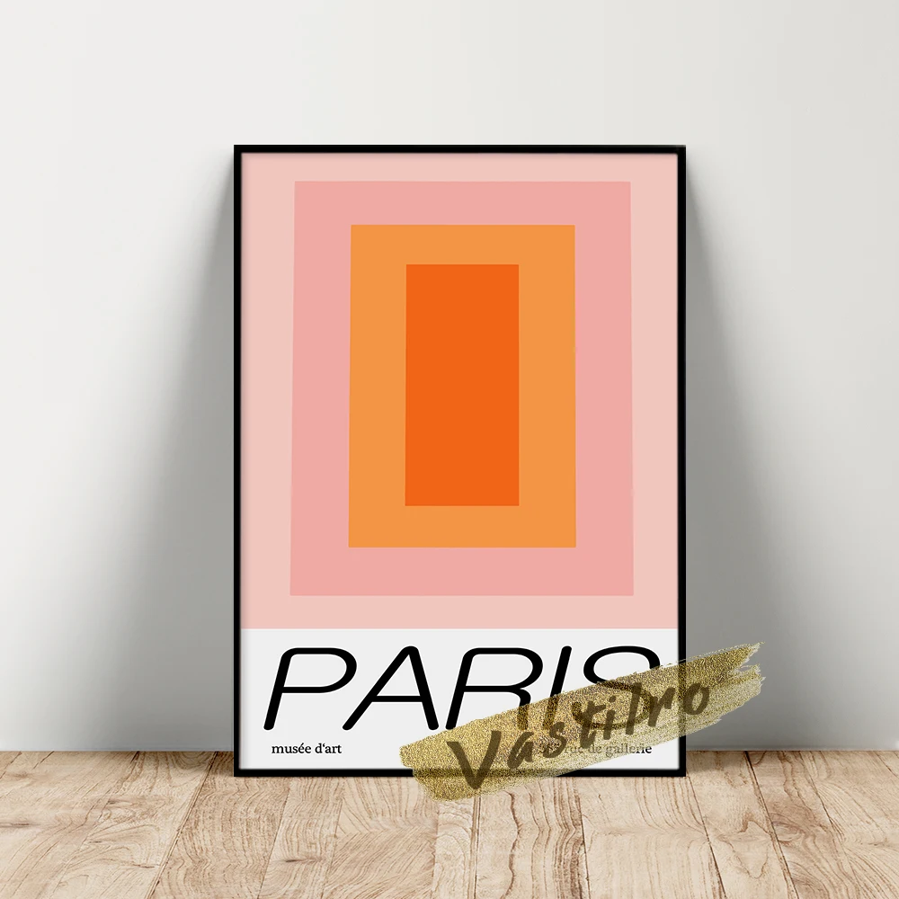 

Paris Art Gallery Poster Color Block Print Canvas Decorate Museum Exhibition Wall Art Painting Nordic Living Room Home Decor