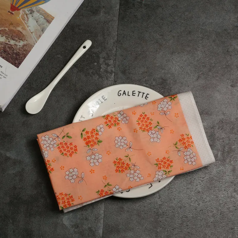 Handkerchiefs Women Kawaii Simple Classic Pocket Square Floral Printed Elegant Vintage Leisure Fashion Womens Chic New Females - Цвет: 6