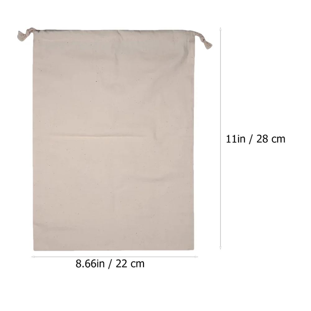 

2Pcs Practical Home Wash Bags Laundry Bags Cotton Drawstring Laundry Bags (Beige)