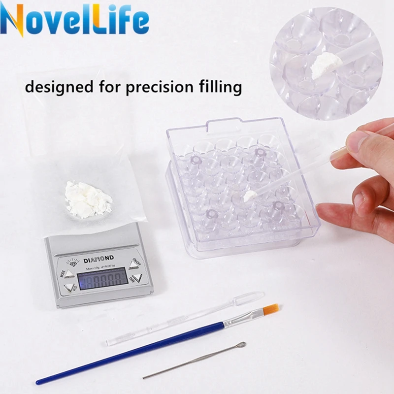 25 Holes Manual Capsule Filling Board Machine Size 00 0 1 2 DIY Pharmaceutical Herbal Powder Pill Capsules Maker Filler Tool Set |