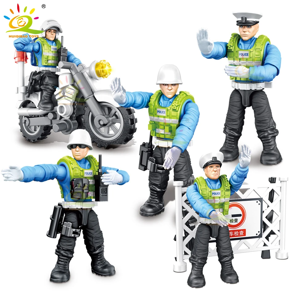 228 шт. городская полиция траффик куклы модель строительные блоки Дорожная