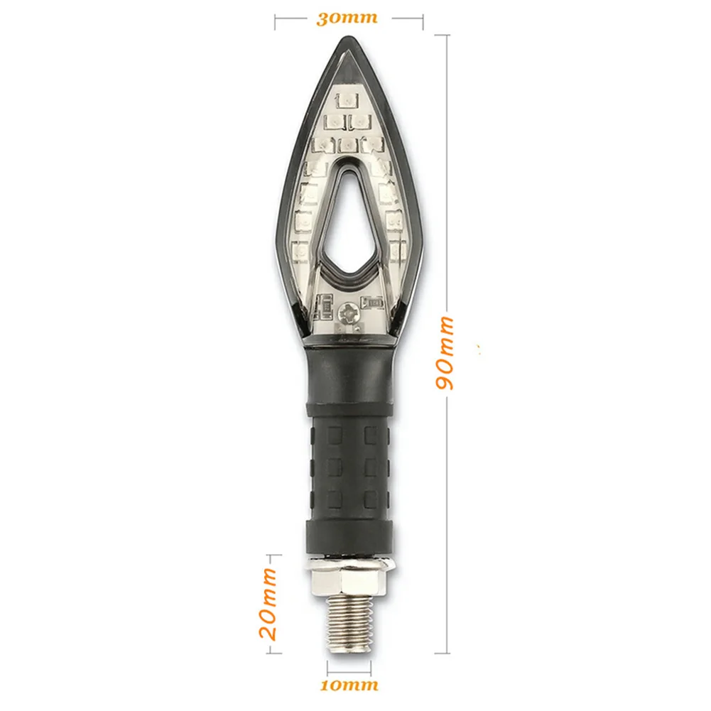 

Waterproof 14SMD Flowing Light Rhombic Shaped Turning Indicator Signal Light Motorcycle Signal Lamp