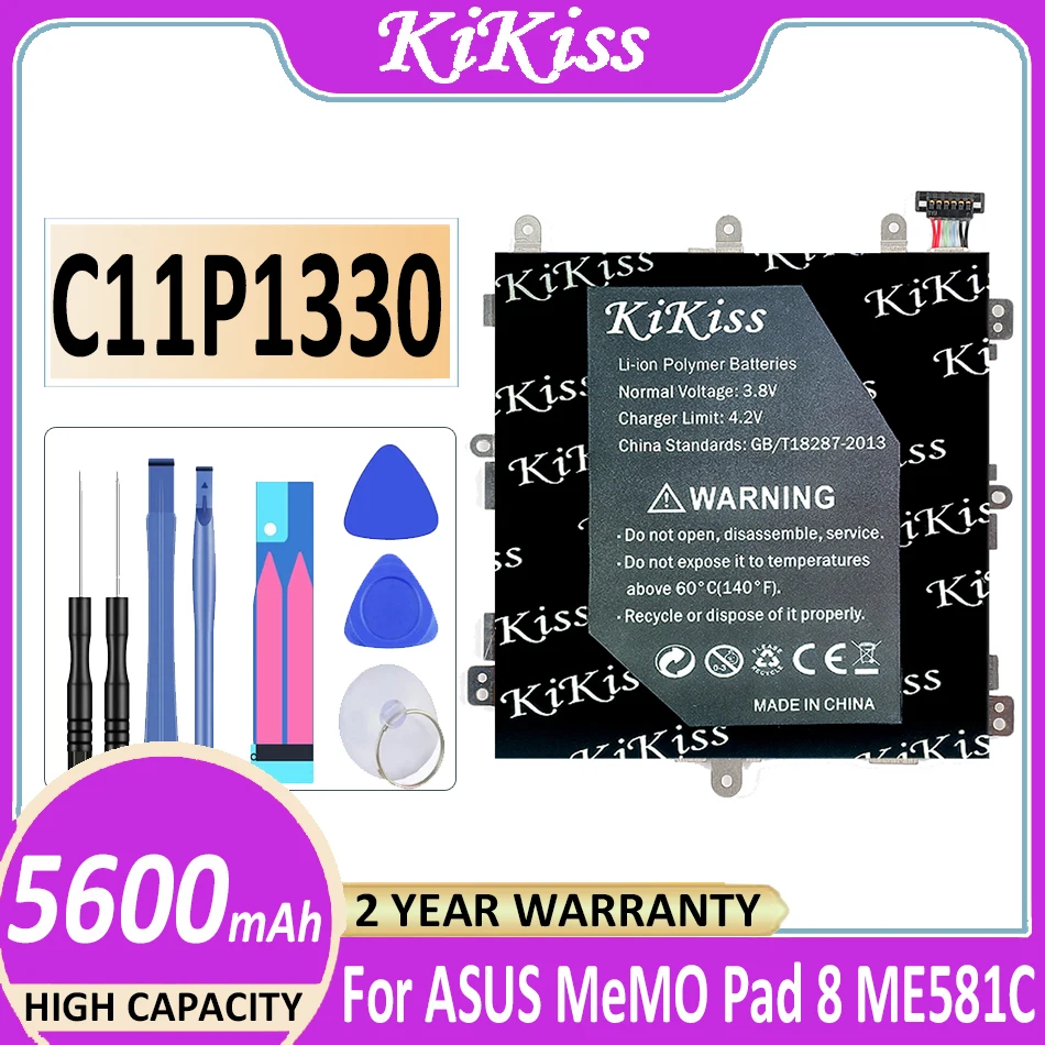 Аккумулятор KiKiss 5600 мАч для ASUS C11P1330 батарея MeMO Pad 8 Pad8 ME581C K01H K015 ME8150C ME581CL большая