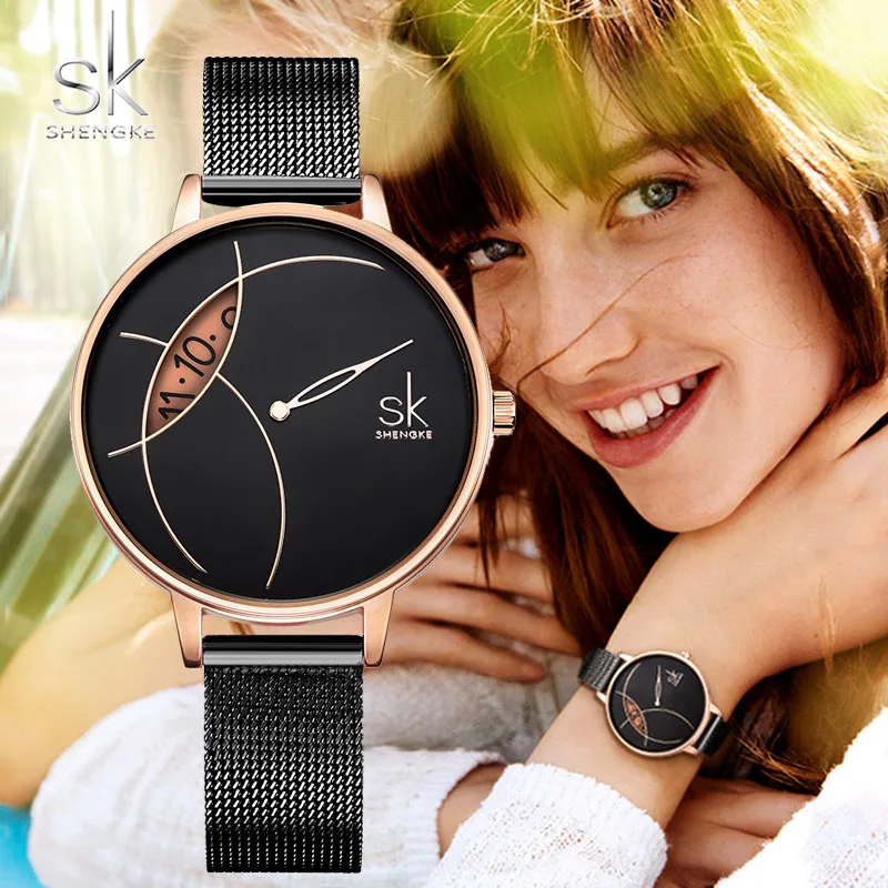 SK женский модный набор часов оригинальные женские наручные часы из нержавеющей