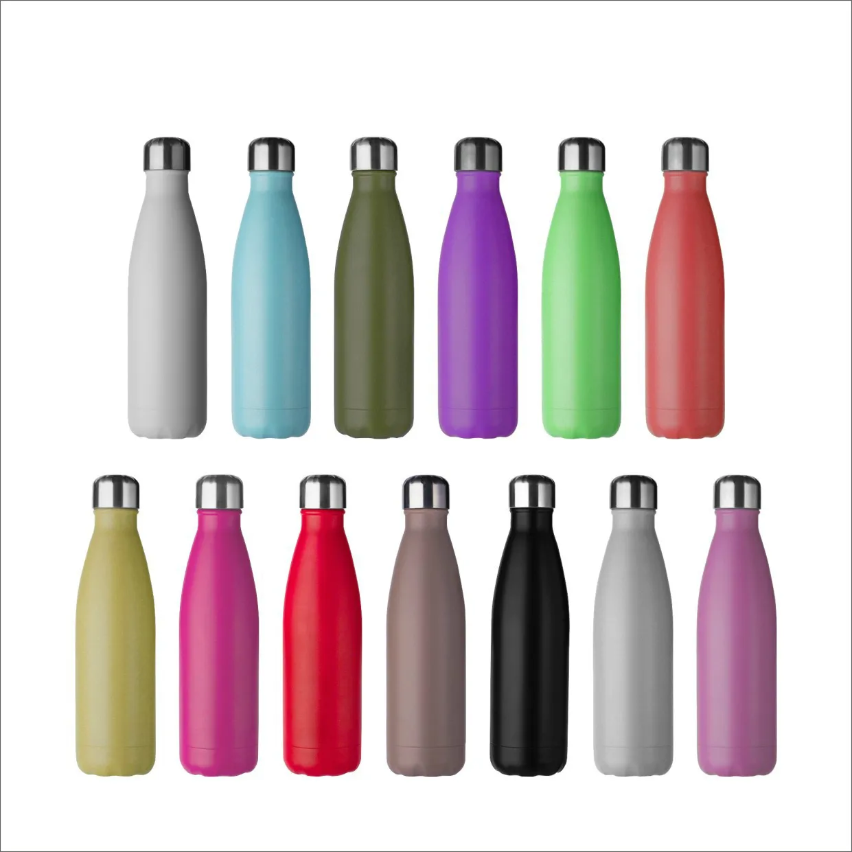 

1pc Gift Thermos Cup Fashion Brand Sports Kettle 304 Stainless Steel Creative Coke Bottle Water Cup Vacuum Flasks Drinkware