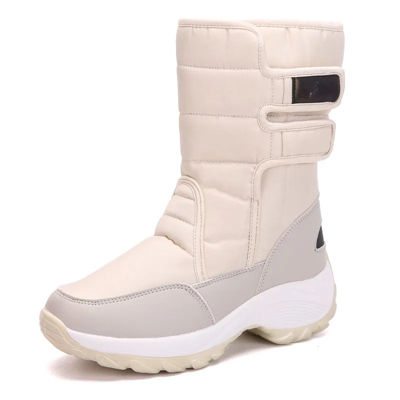 2019 Winter Fashion women shoes Breathable Thick bottom warm fur Mid-Calf Wedge waterproof Shoes plus size zapatos de mujer | Обувь