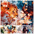 Алмазная живопись 5D сделай сам, животное и красота, Набор для вышивки крестиком, квадратнаякруглая вышивка стразы, украшение, художественная картина