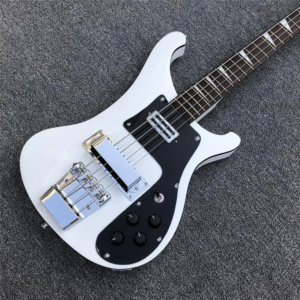 

2019 Заводская белая 4 струны для гитары Ricken 4003 Модель бас-гитара, высшее качество твердая электрическая бас-гитара m, бесплатная доставка