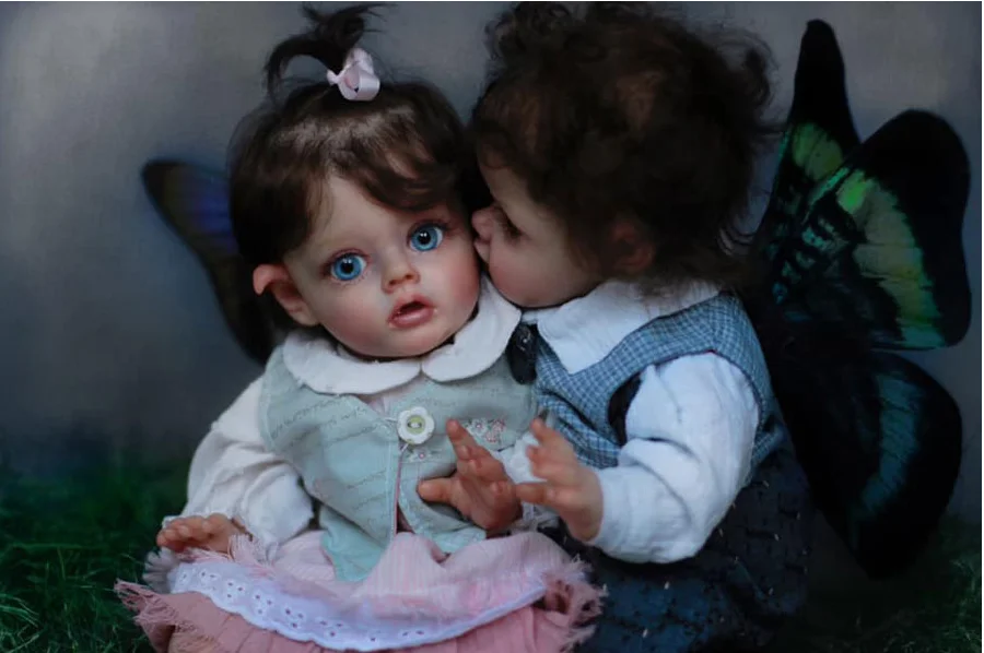 

Handmade DIY 12inch fairy doll kit Soft Silicone Blank Baby Reborn Doll Mold Suede Cloth Body Set Hands-On Toy