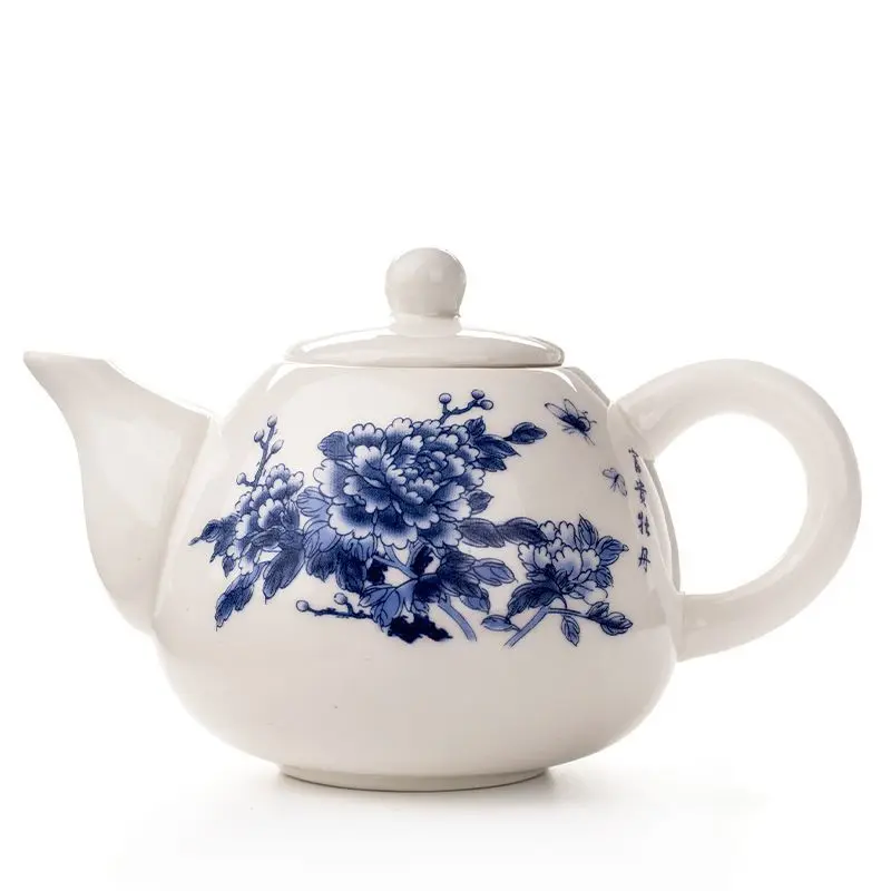 

Porcelain Chinese Teapot Brief Kung Fu Kettle Dehua Pot Teaware