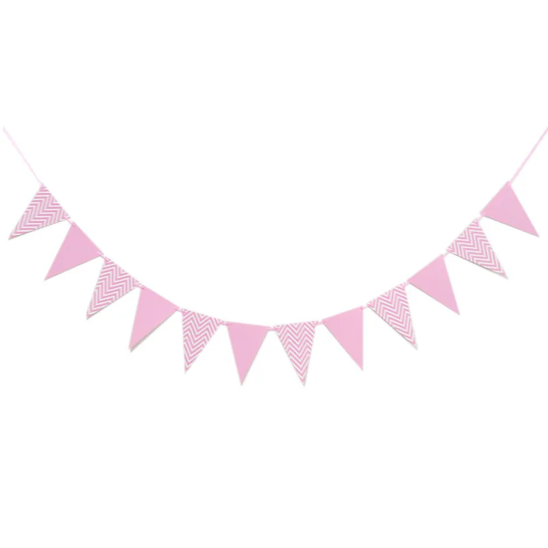 Pink Вечерние гирлянды из розового золота для близнецов, гирлянды для баннеров розового и голубого цветов, Свадебные гирлянды из флажков вечерние украшения - Цвет: Pink