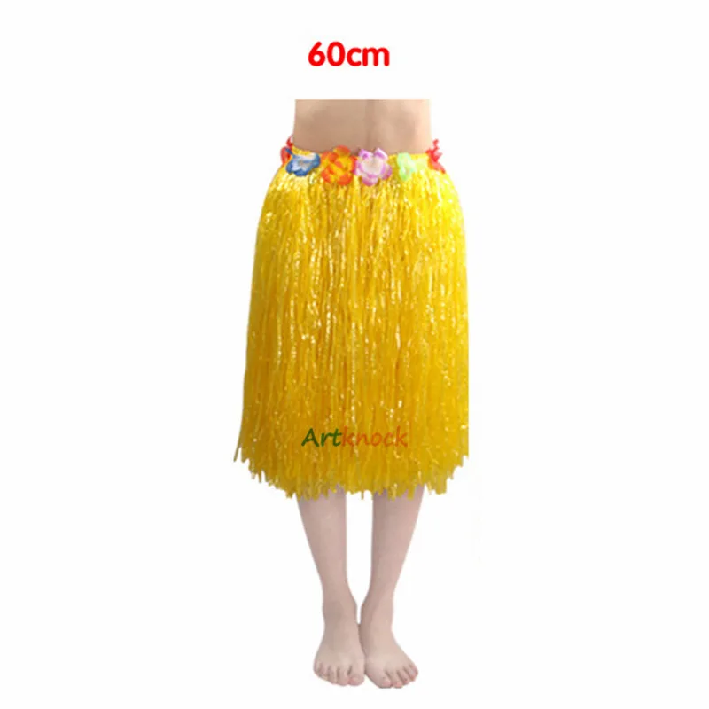 60cm Yellow Hawaii dekoration Petal Leis вечерние пляжные Цветочные Гавайские платья ожерелье венок Гавайские вечерние украшения - Цвет: 60cm Yellow