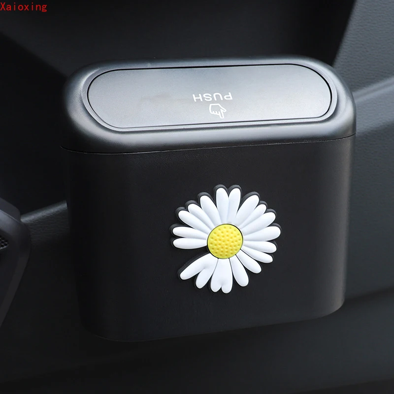 

Cute Mini Cartoon Car Trash Garbage Bin Can Auto Interior Rubbish Waste Dustbin Organizer Storage Pink Accessories For Women