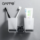 Настенный держатель для стакана GAPPO, двойная зубная щетка, держатель чашки для зубной щетки чашек, аксессуары для ванной комнаты, набор фурнитуры для ванны G3806G3808