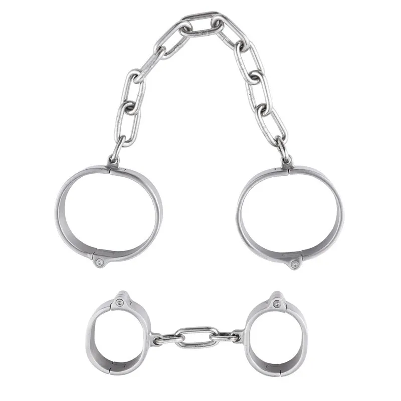 3 см высокие наручники из нержавеющей стали на лодыжке Запираемые оковы фетиш