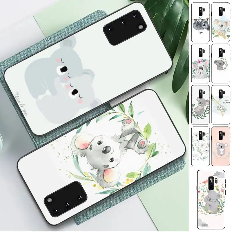 

FHNBLJ Cute cartoon watercolor painting animal koala Phone Case for Samsung S10 21 20 9 8 plus lite S20 UlTRA 7edge