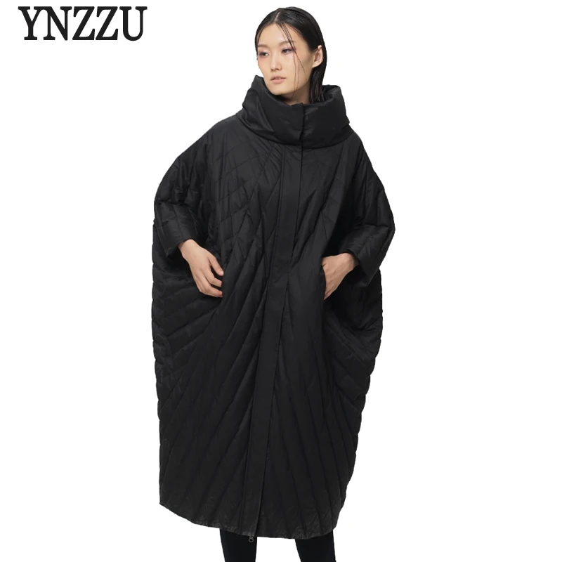 YNZZU Европейский стиль новинка зимняя куртка на утином пуху женский свободный