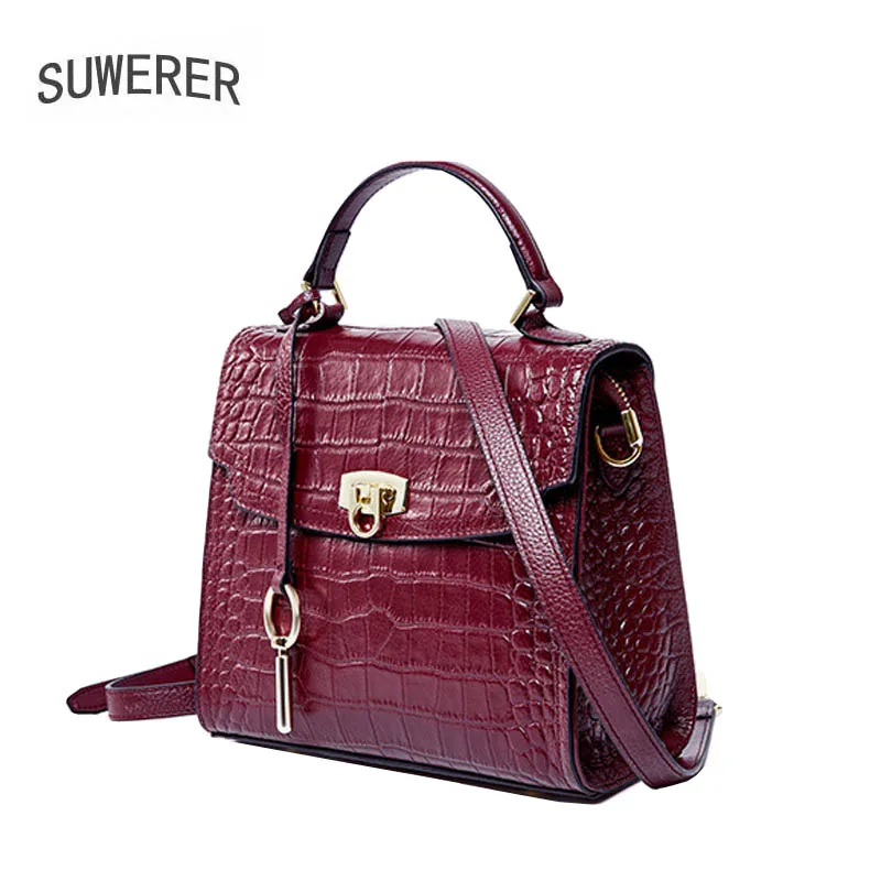 

New Genuine leather handbags new trendy one-shoulder messenger bag female Kelly fashion top layer cowhide bag ladies handbag