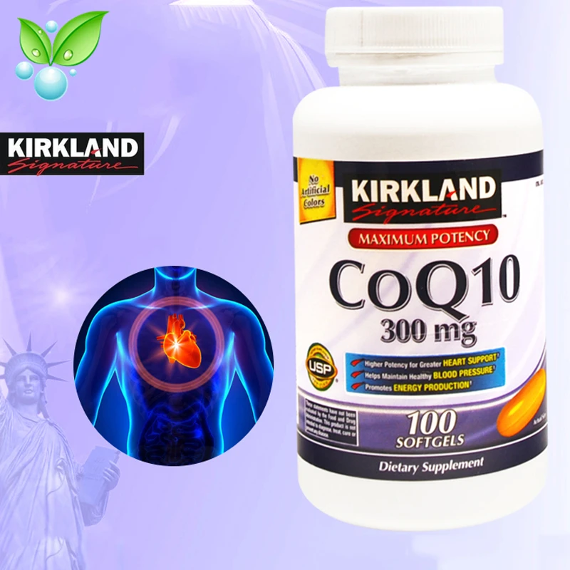 Американский оригинальный коэнзим высокой концентрации kirlands Q10 мягкие капсулы 300