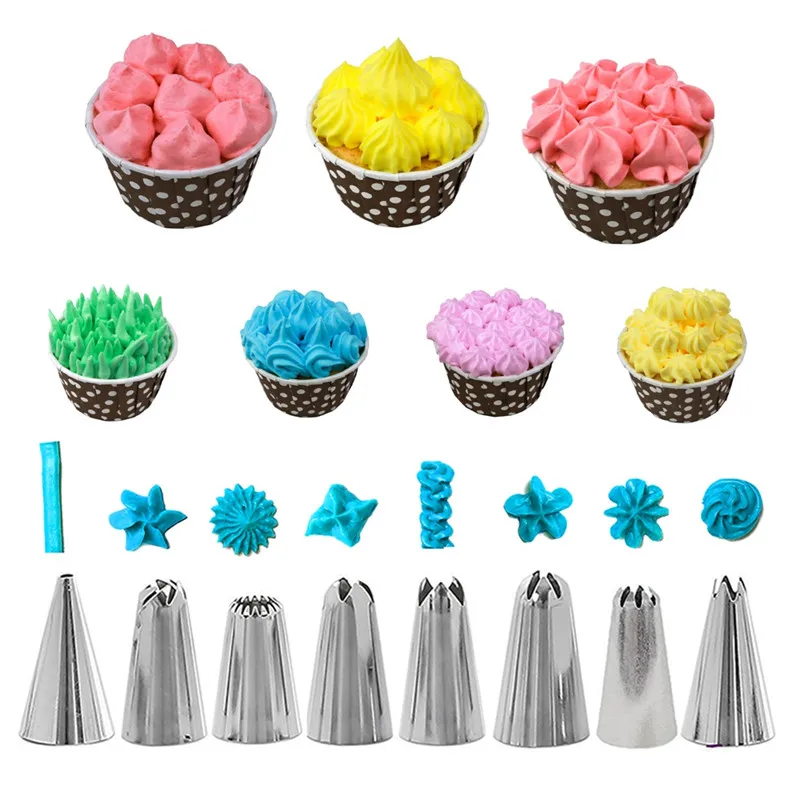 

nozzles for cake Cream Pastry decoration accessories tools and baking Confectionery bag chef set sleeve stainless candy kit posh