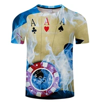poker t shirt 2021 summer fashion top gambling las vegas men and women short sleeve 3d funny round neck pullover cool clothing