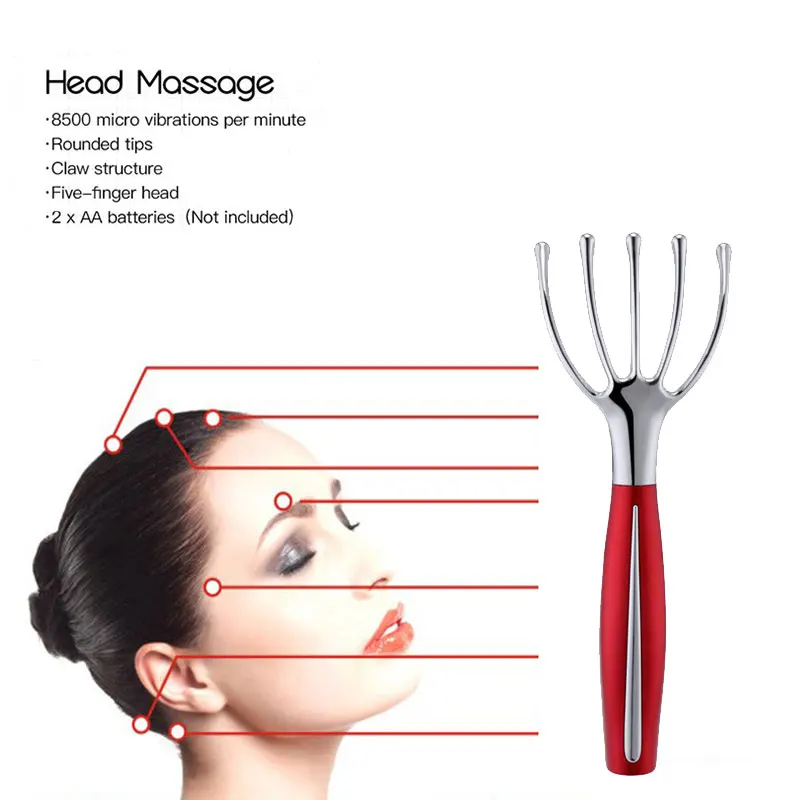 Электрический массажер для головы микро Вибрационный 5 когтей имитация пальцев
