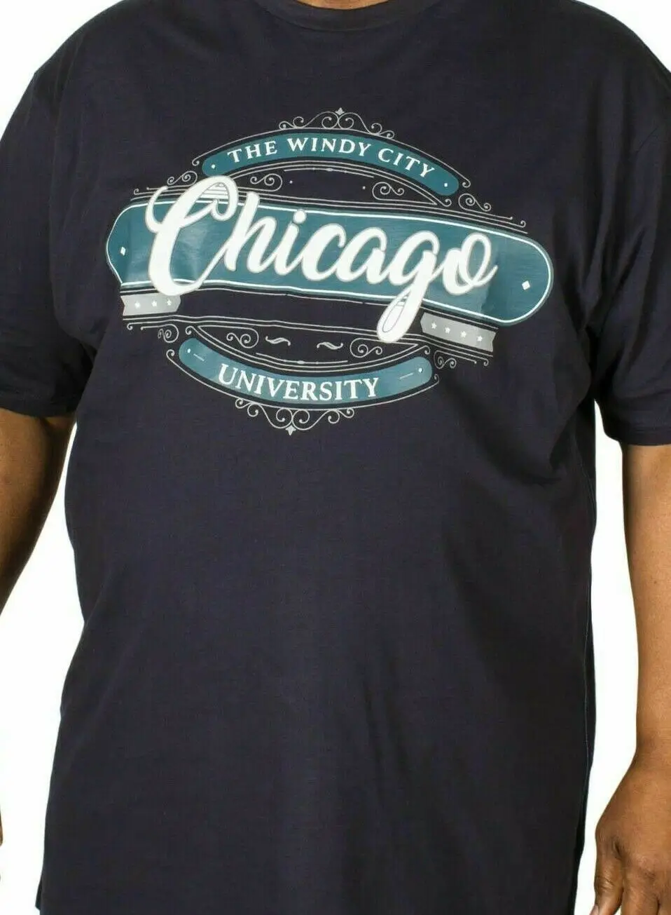 Тёмно синяя футболка Kam Big Mans Kbs5253 Chicago 2Xl3Xl4Xl5Xl6Xl7Xl8Xl|Мужские футболки| |