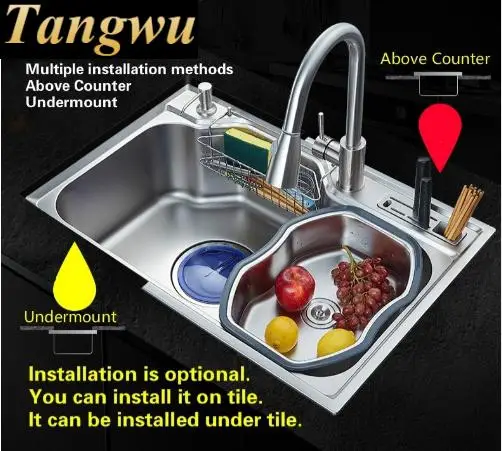 Бесплатная доставка домашняя Высококачественная кухонная раковина для одного