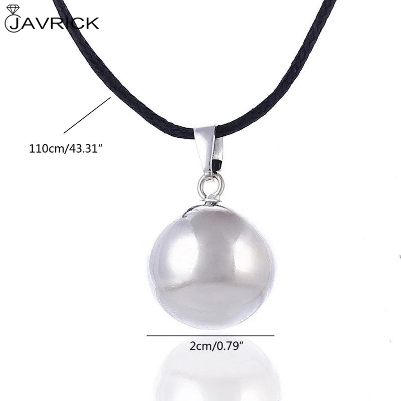

Harmony Ball Necklace Brilliant Pregnancy Vintage Chime Bola Pendant 40" Long Chain Necklace for Mother Jewelry