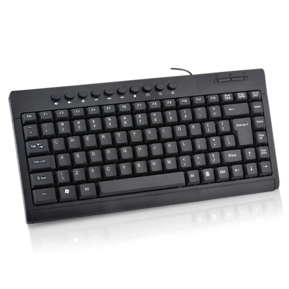 Высококачественная ультра тонкая Проводная клавиатура 95 клавиш Мини