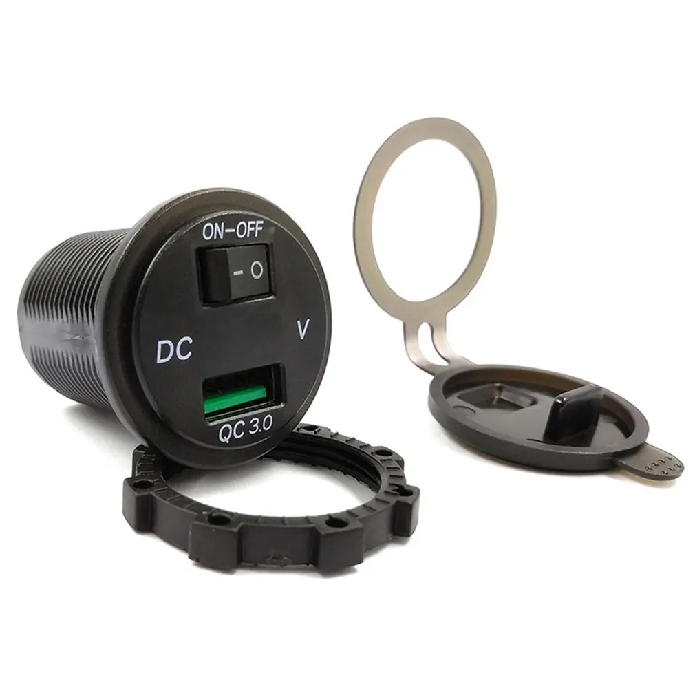 9V 12V 18W Car Charger Charge Socket QC3.0 USB Port LED Volt Display for Phone Tablet Navigator Fast Charging Adapter | Обустройство