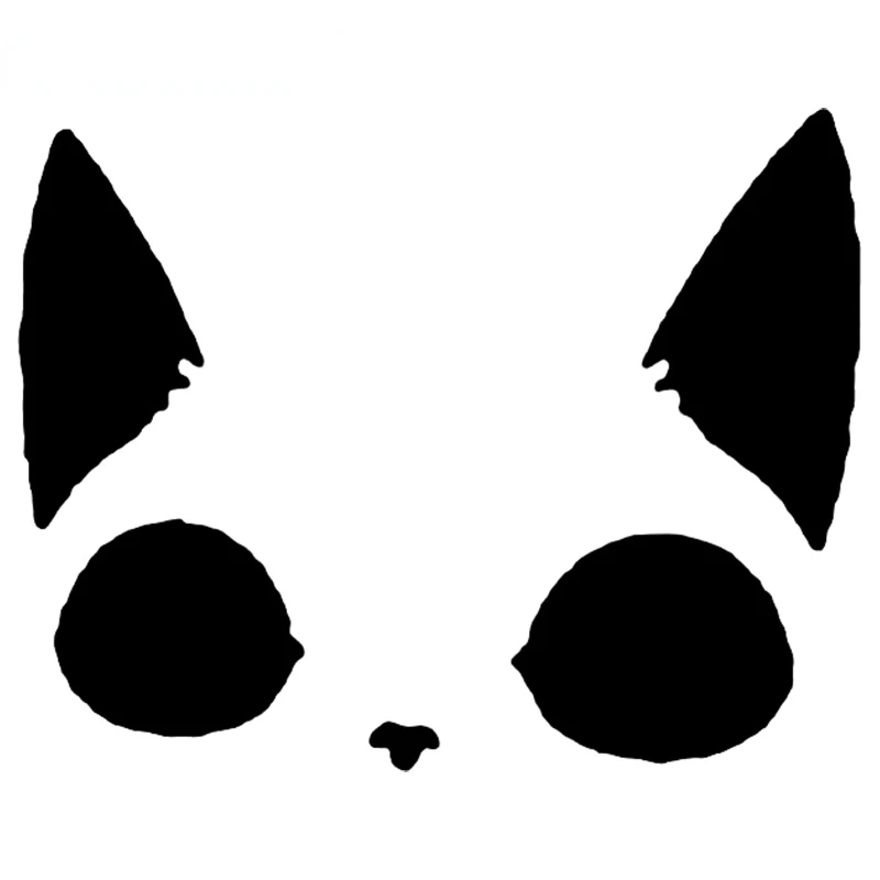 

W-0654 Creative Big Eyes Cat Modeling Silhouette Personality Car Stickers PVC Hot Selling Auto Window Bumper Self-adhesive Decal