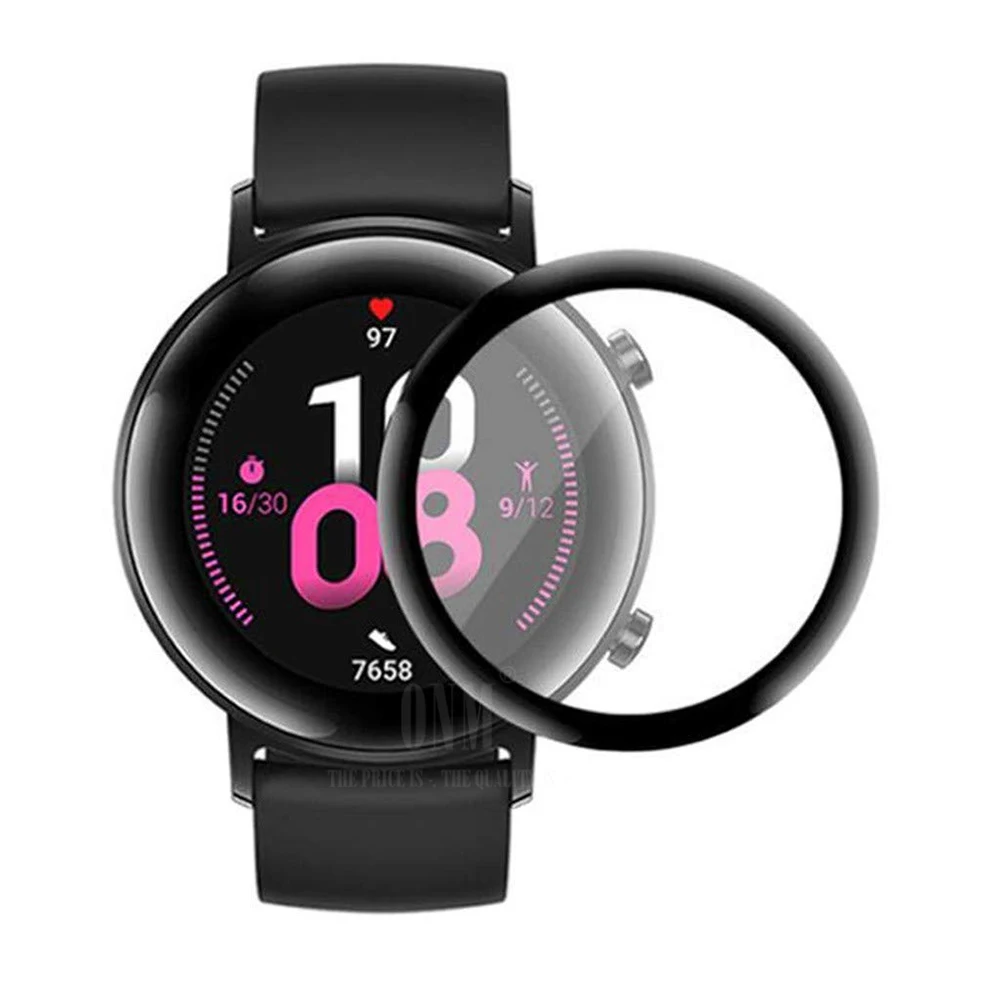 

5D Curved Edge Full Coverage Soft Clear Protective Film Cover For Huawei Watch GT 2 42MM Screen Protector Guard (Not Glass)