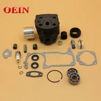 46mm nikasil cylinder piston crank bearing gasket kit for husqvarna 51 55 55 rancher chainsaw parts with decompression valve