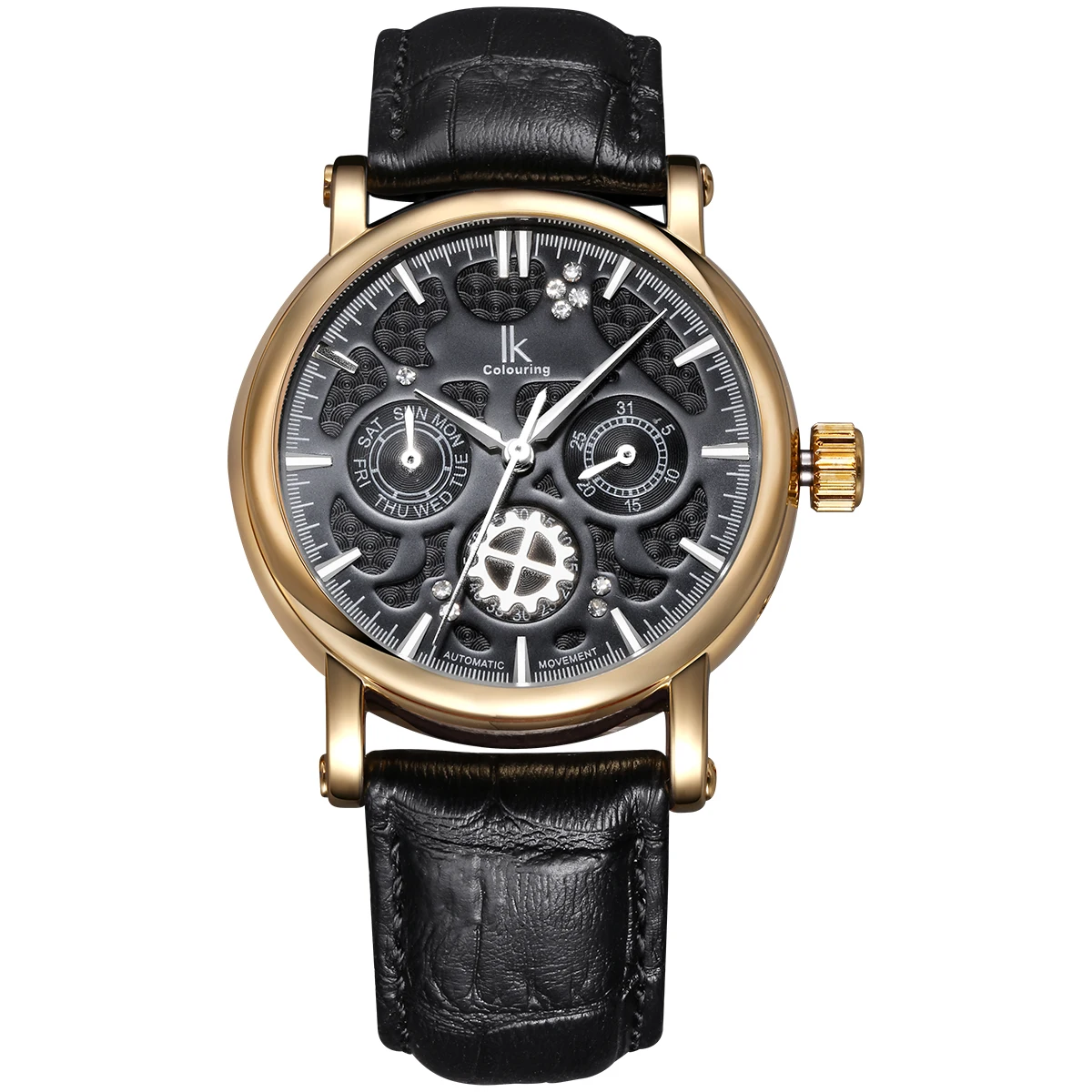 

2020New Luxury Men Self-winding Watch Fashion Casual Leather Strap Multi-function Business Waterproof Men Watch Relogio Feminino