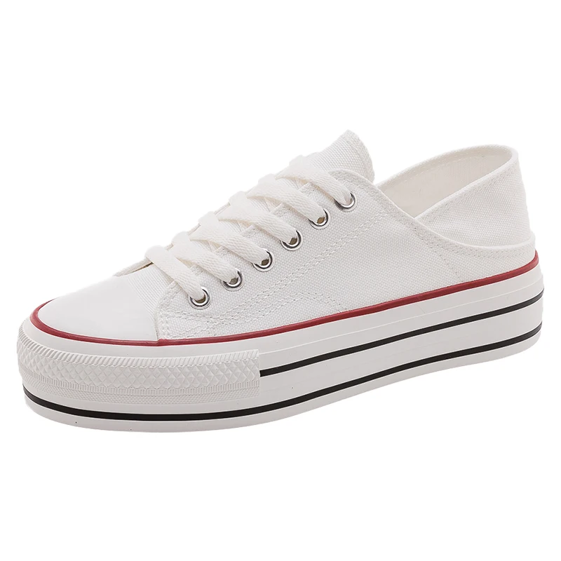 

Summer Women White Shoes Solid Color Black Gumshoes Two Ways Wearing Slip on Loafers 35-40 Lace Up Low Sneakers Basic All Match