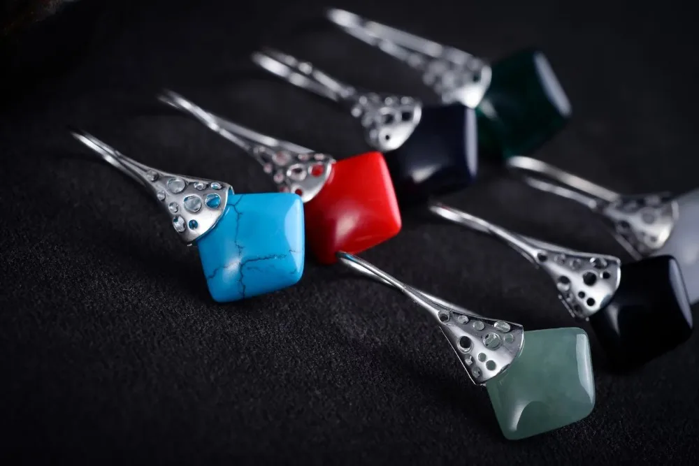 Новинка 5 вариантов красивые женские серьги из настоящего серебра и нефрита в