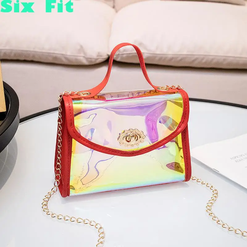2021 модные женские сумки прозрачные через плечо сумка-тоут с голограммой сумка на