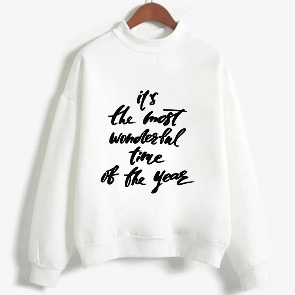 Женская Рождественская Толстовка с рождественским оленем свитер длинным