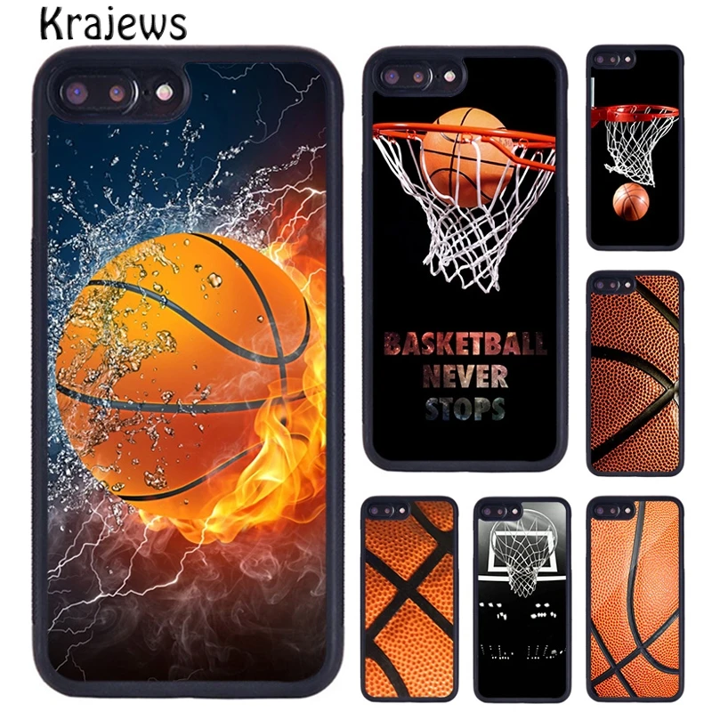Krajews Basketball In Water And Fire Phone Case Cover For iPhone 5s 6s 7 8 plus X XR XS 11 12 13 pro max Samsung Galaxy S9 S10 | Мобильные